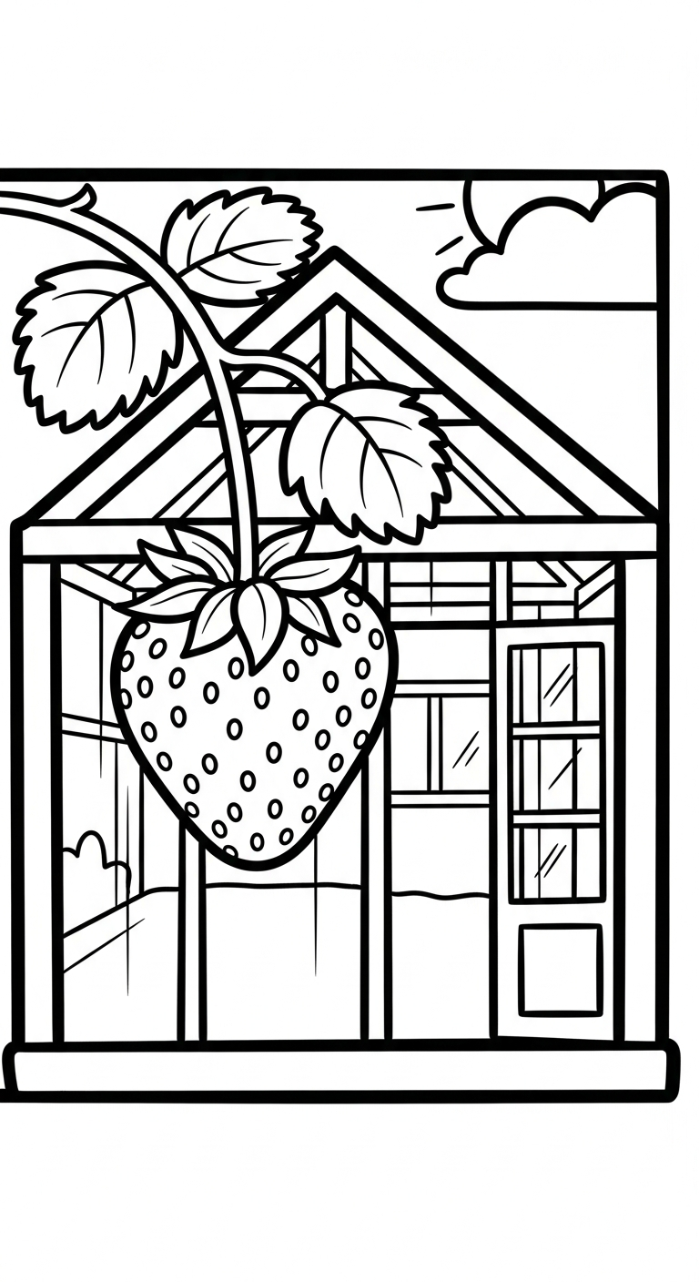 download tranh tô màu dâu tây cho bé 1