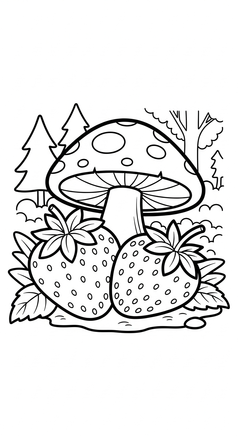 tải hình tô màu dâu tây cho bé 3 tuổi