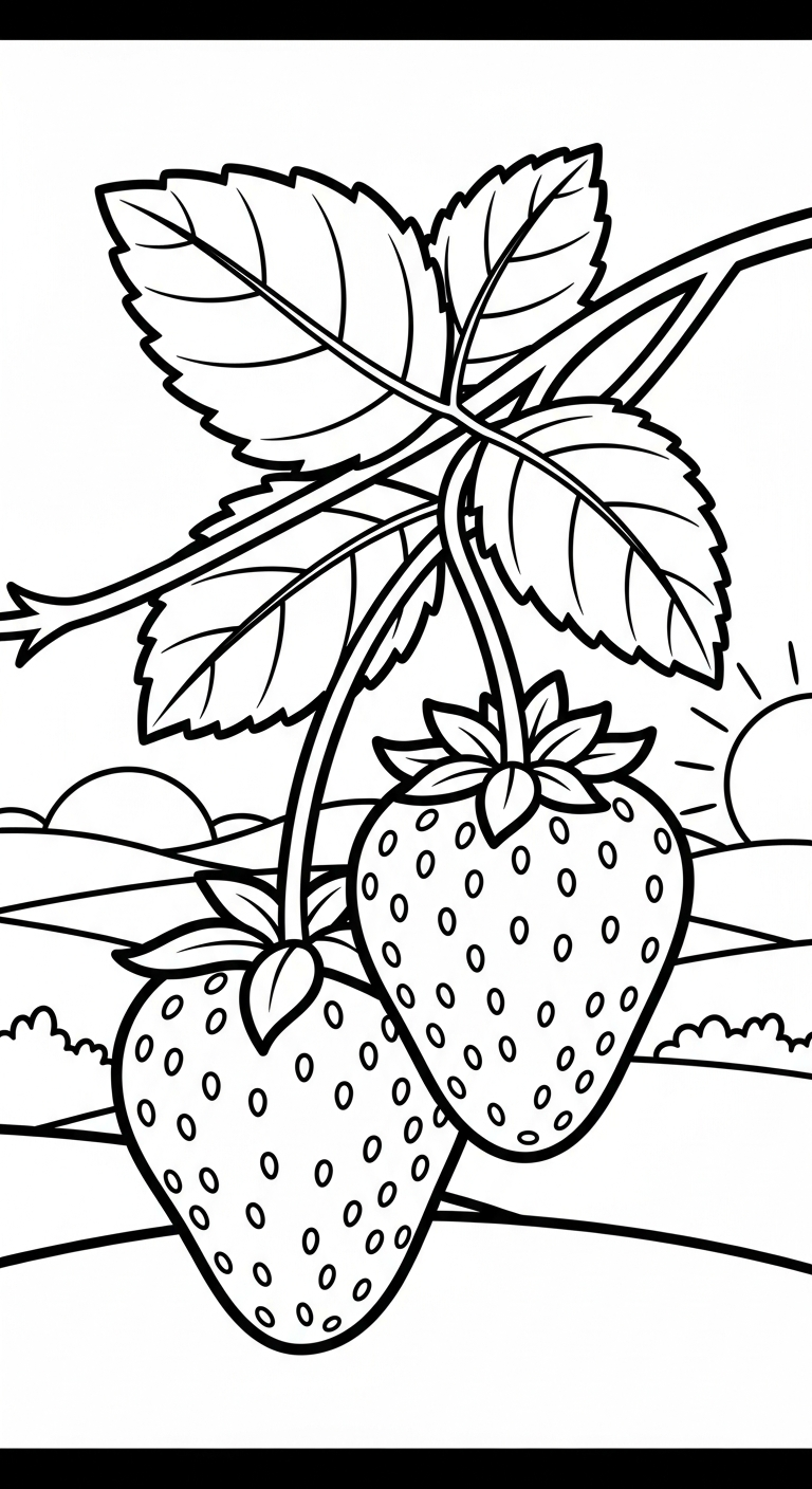 tranh tô màu dâu tây pdf