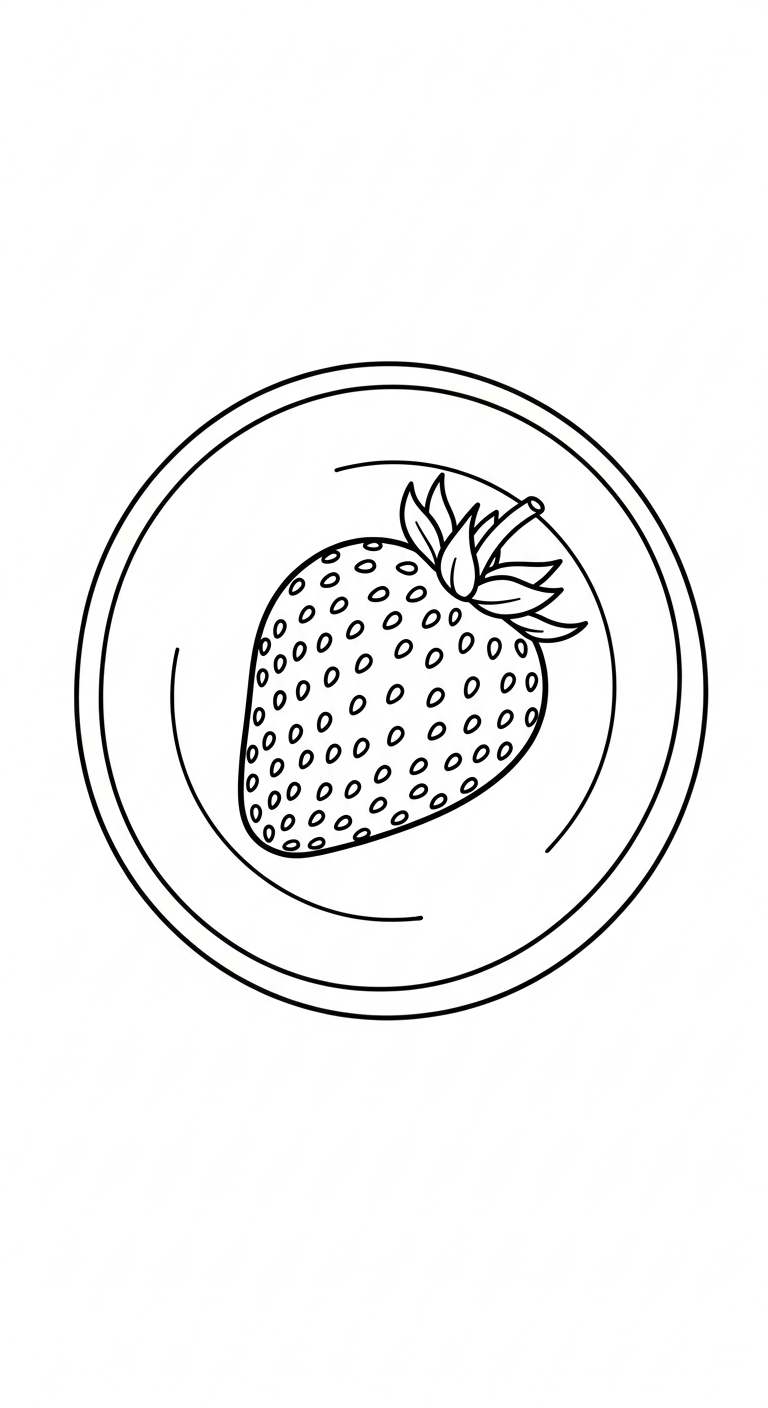 hình tô màu dâu tây cho bé 1
