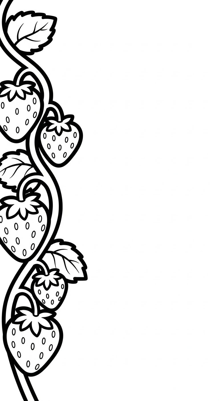 in hình tô màu dâu tây cho bé 7 tuổi