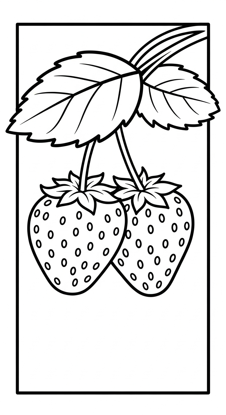 tranh tô màu dâu tây pdf 1