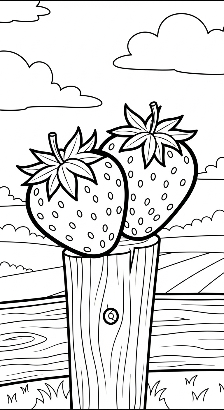 tải hình tô màu dâu tây chất lượng cao
