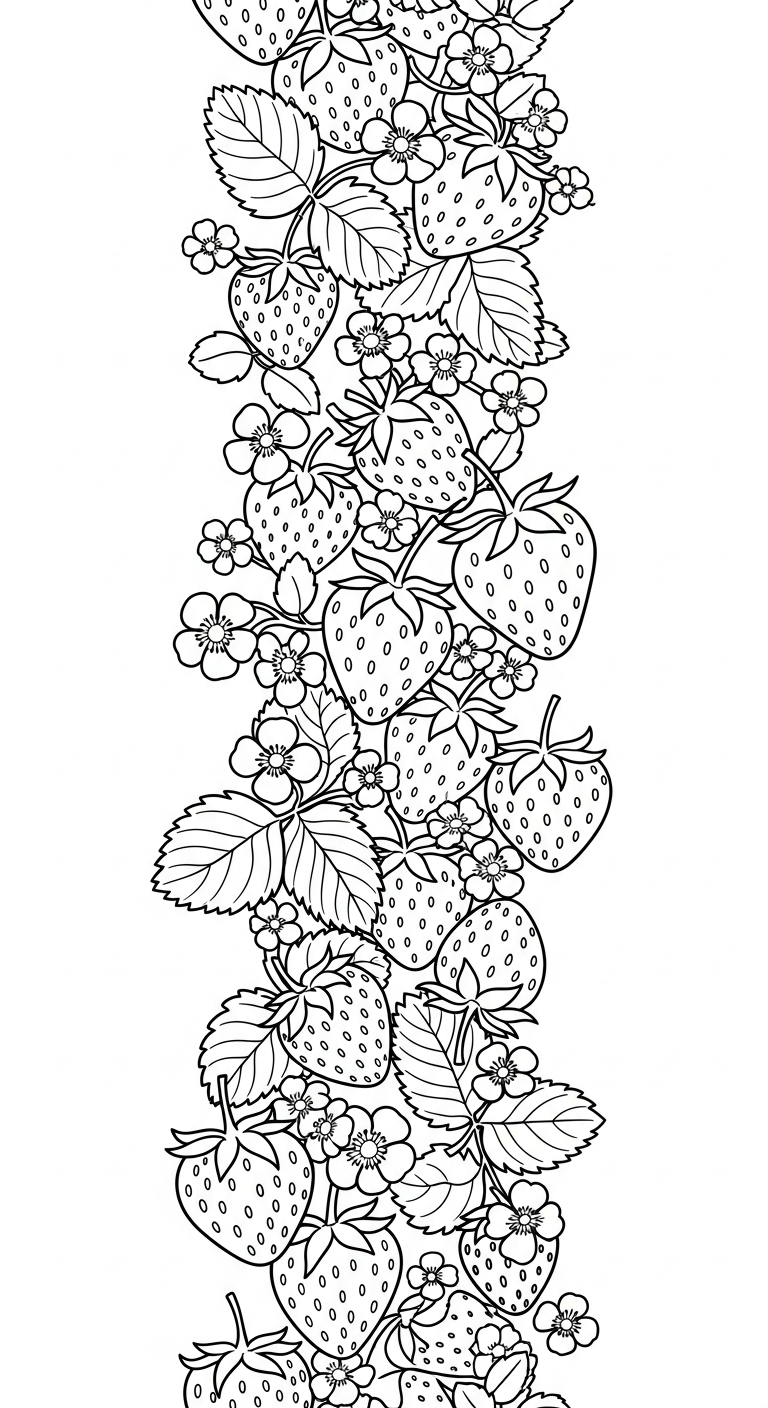 tải tranh tô màu dâu tây cho bé 3 tuổi