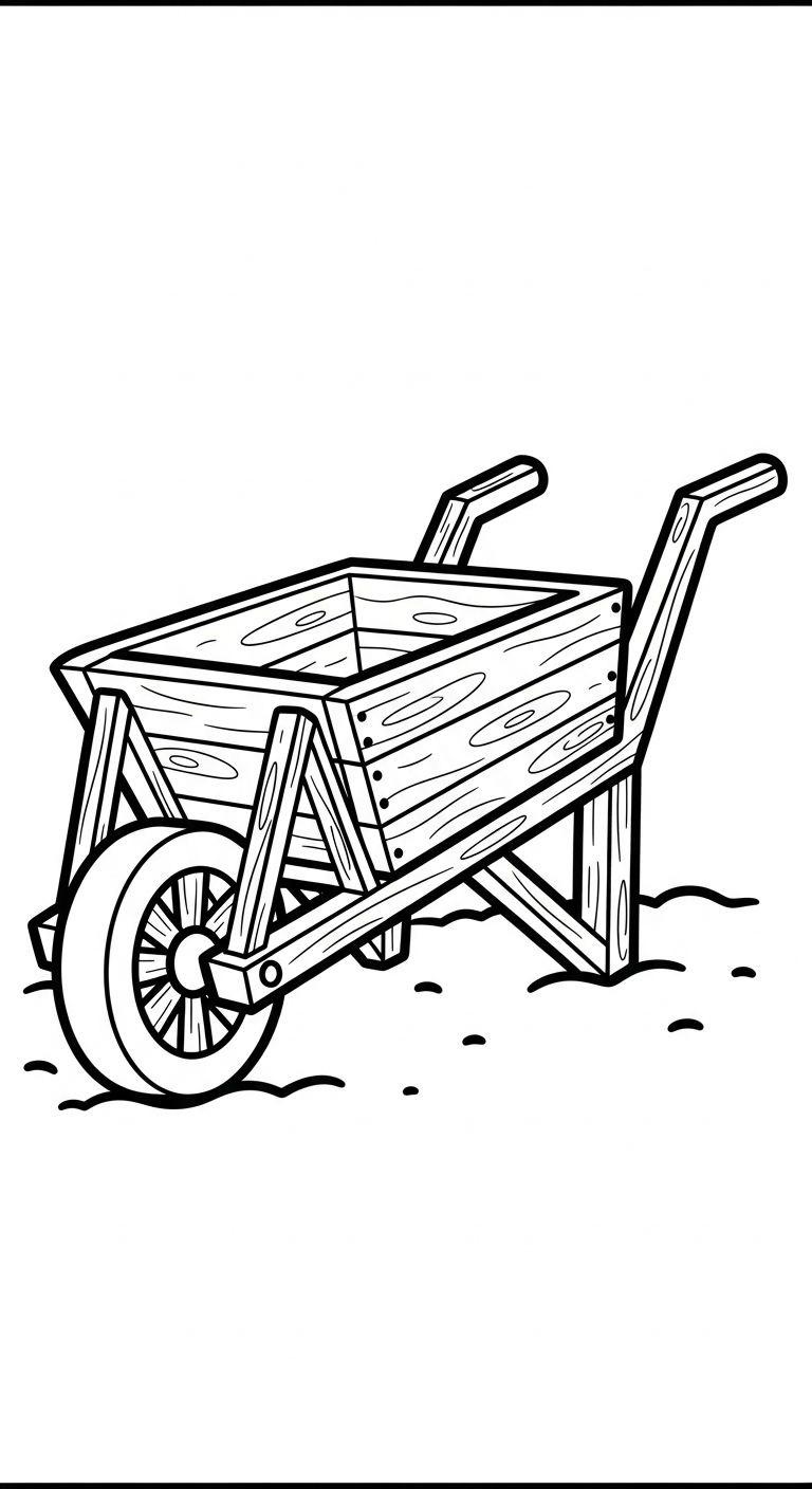 tranh tô màu dụng cụ nghề nông cho bé 5 tuổi