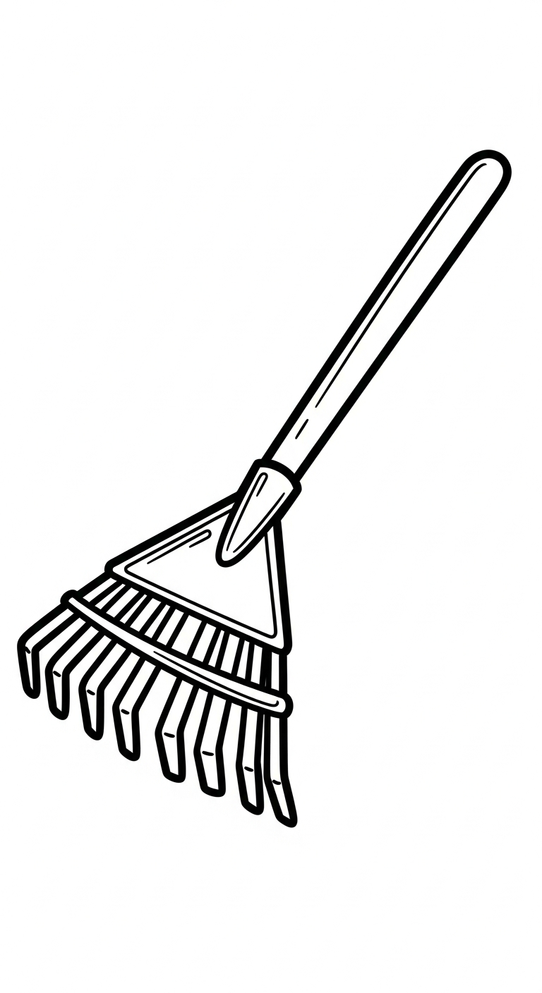 hình tô màu dụng cụ nghề nông cho bé 4 tuổi