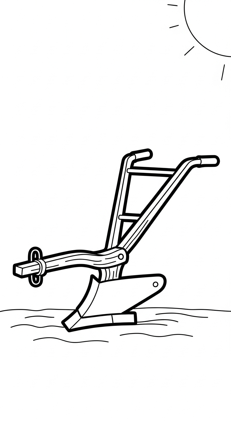 in tranh tô màu dụng cụ nghề nông cho bé 4 tuổi