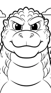 tranh tô màu godzilla cho bé