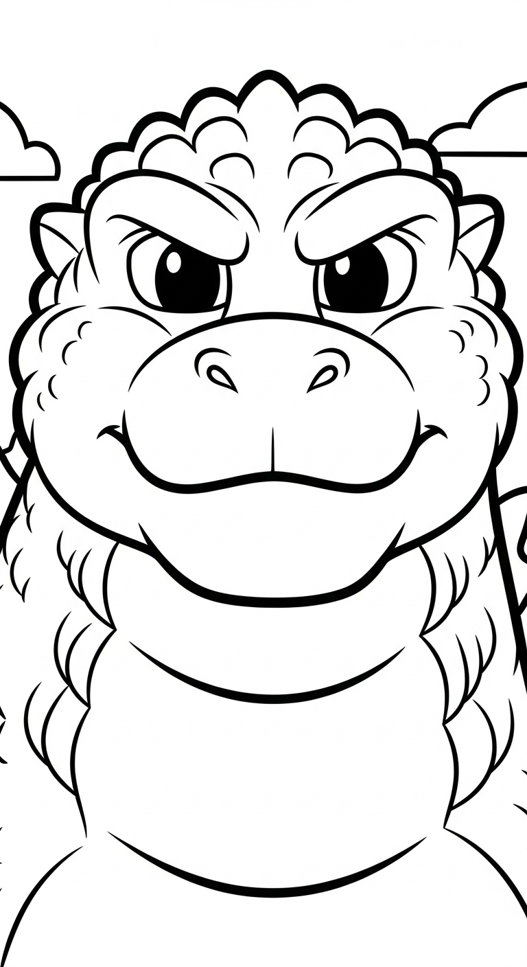 tranh tô màu godzilla cho bé