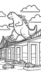 tải hình tô màu godzilla cho bé 7 tuổi