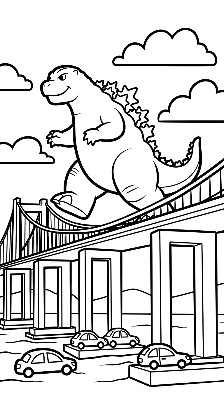 tải hình tô màu godzilla cho bé 7 tuổi