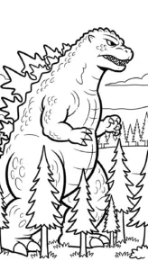 tải hình tô màu godzilla cho bé 7 tuổi