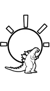tải hình tô màu godzilla chất lượng cao
