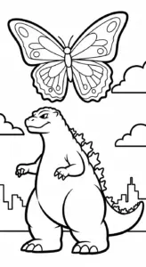tranh tô màu godzilla miễn phí
