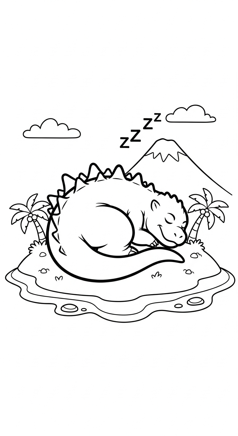 tải hình tô màu godzilla cho bé 8 tuổi