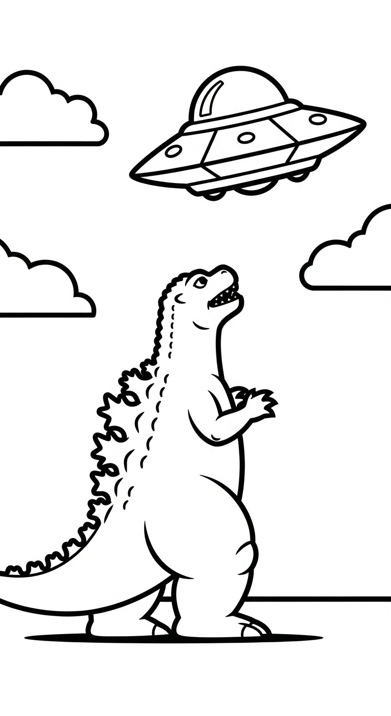 tải tranh tô màu godzilla