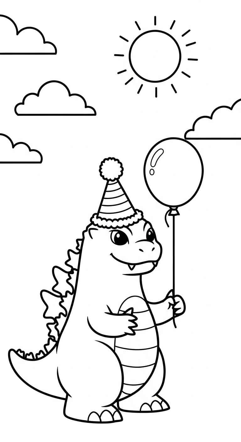 hình tô màu godzilla tập tô