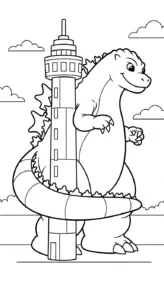 tải tranh tô màu godzilla