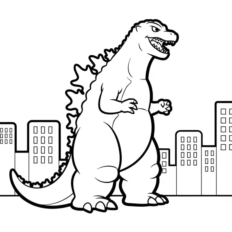 Tranh tô màu Godzilla