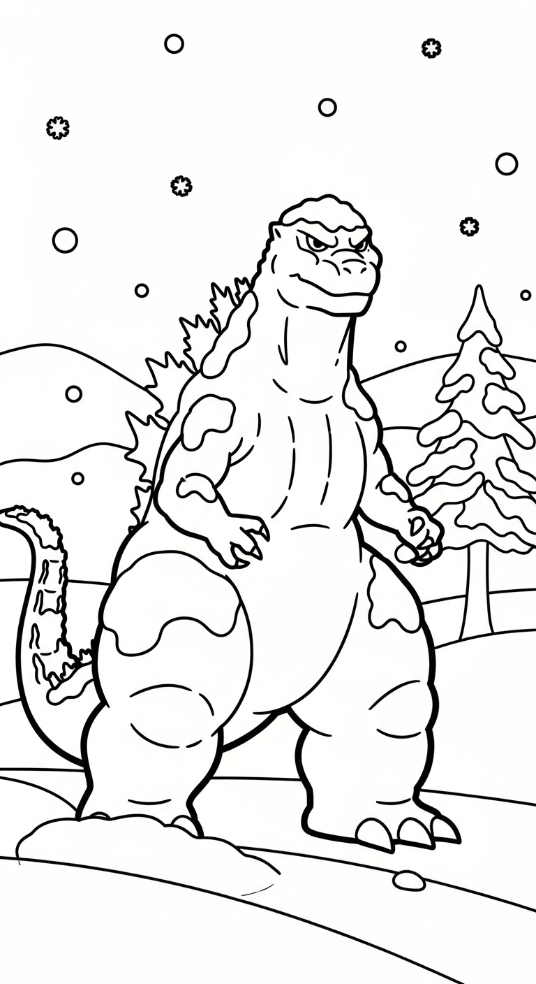 tải tranh tô màu godzilla pdf