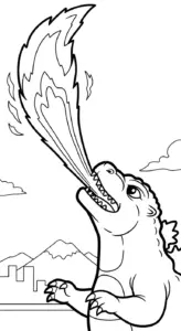 tải hình tô màu godzilla chất lượng cao