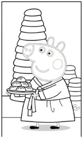 tranh tô màu heo Peppa cho bé 7 tuổi miễn phí