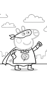 tải file tranh tô màu heo Peppa