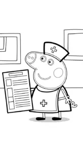 tải hình tô màu heo Peppa cho bé miễn phí