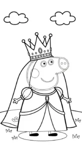 tải hình tô màu heo Peppa cho bé 4 tuổi