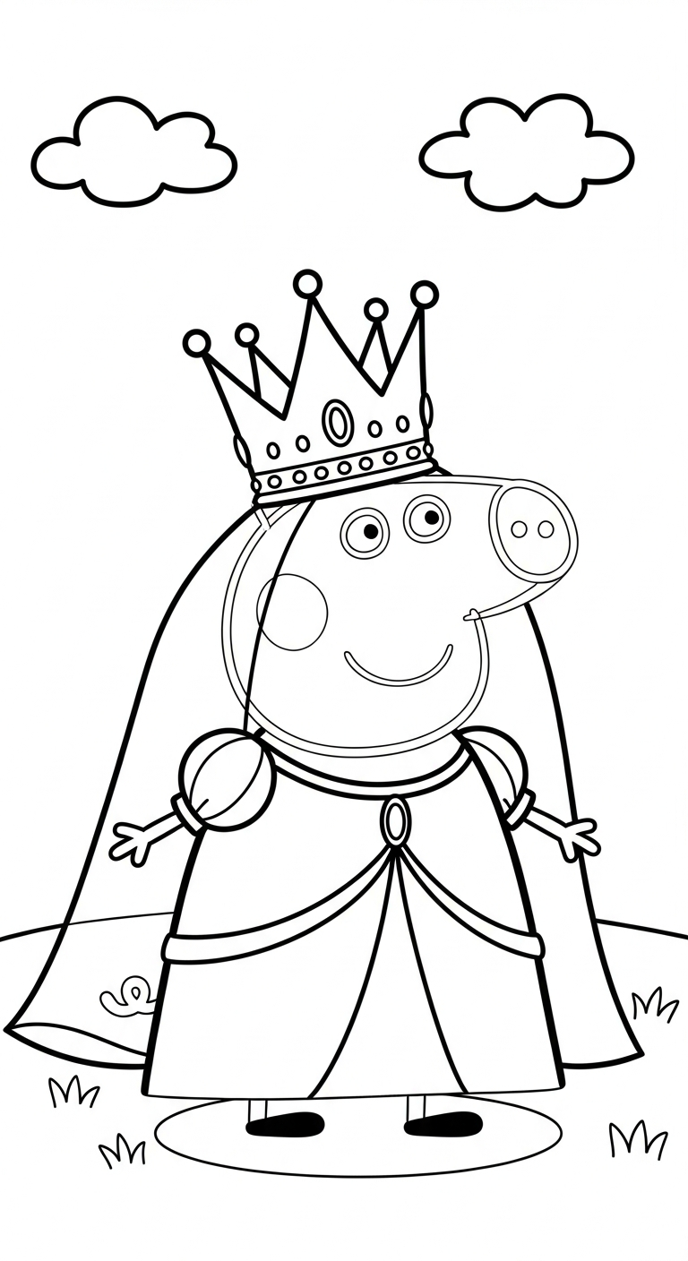 tải hình tô màu heo Peppa cho bé 4 tuổi