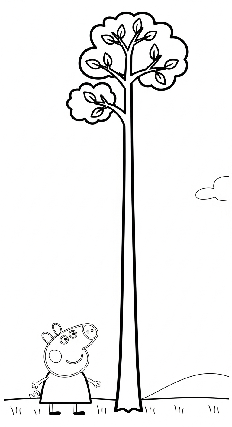 hình tô màu heo Peppa cho bé 4 tuổi miễn phí