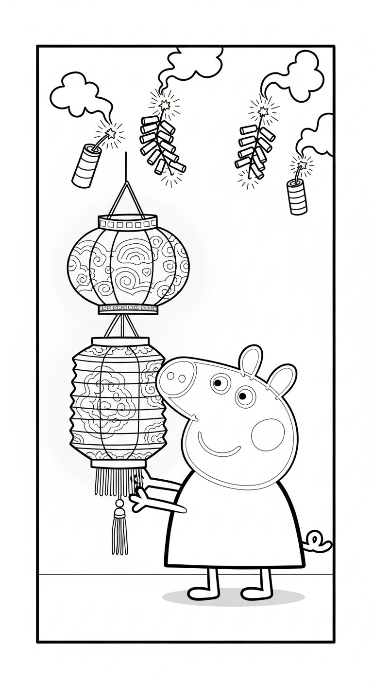 tải hình tô màu heo Peppa cho bé 7 tuổi