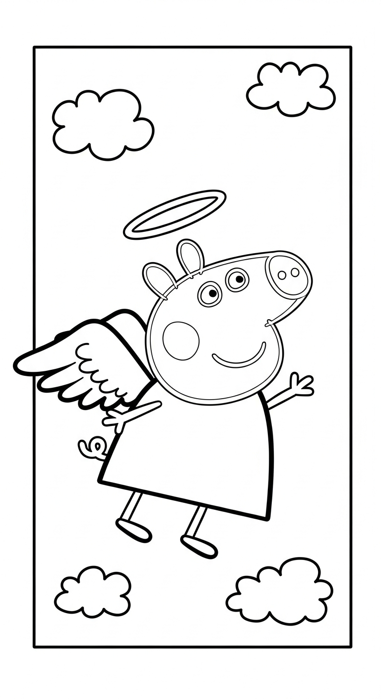 tranh tô màu heo Peppa cho bé mới nhất 1