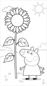 tải file tranh tô màu heo Peppa