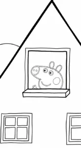 mẫu hình tô màu heo Peppa cho bé