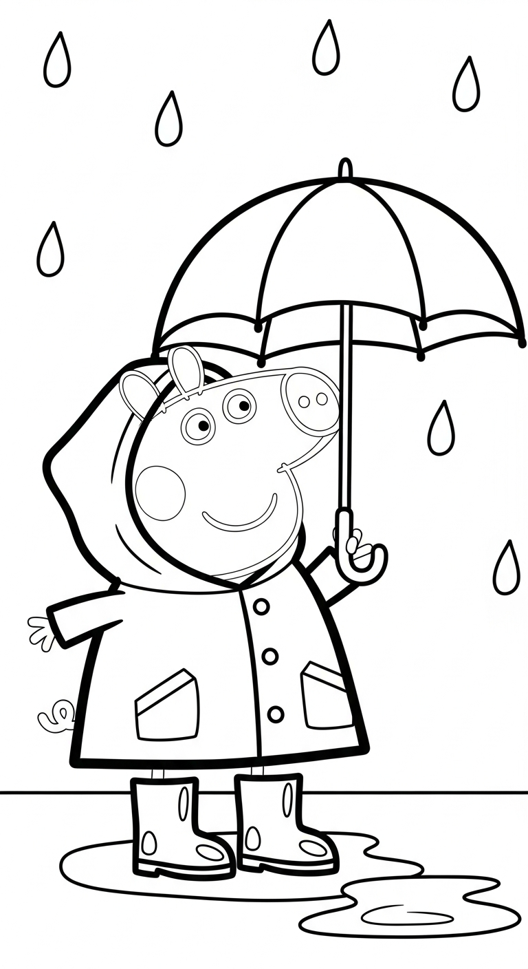 tải tranh tô màu heo Peppa cho bé 8 tuổi