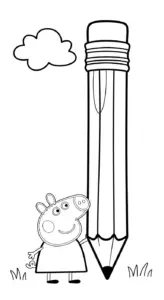 tranh tô màu heo Peppa cho bé 8 tuổi miễn phí