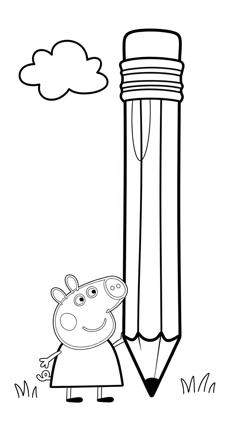 tranh tô màu heo Peppa cho bé 8 tuổi miễn phí