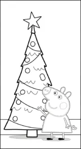 tranh tô màu heo Peppa cho bé 8 tuổi