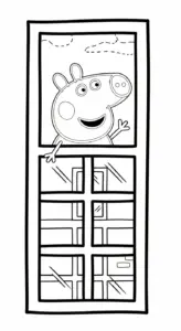 hình tô màu heo Peppa cho bé tải miễn phí