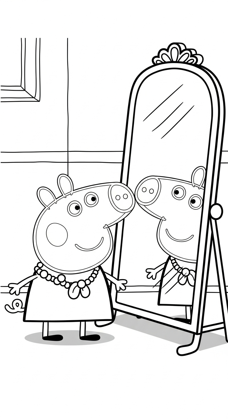 tranh tô màu heo Peppa cho trẻ em