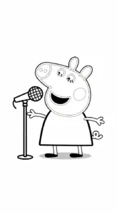 hình tô màu heo Peppa cho bé tải miễn phí