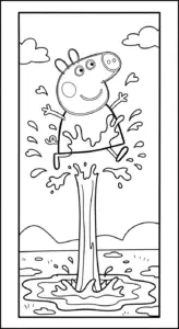 file pdf hình tô màu heo Peppa cho bé