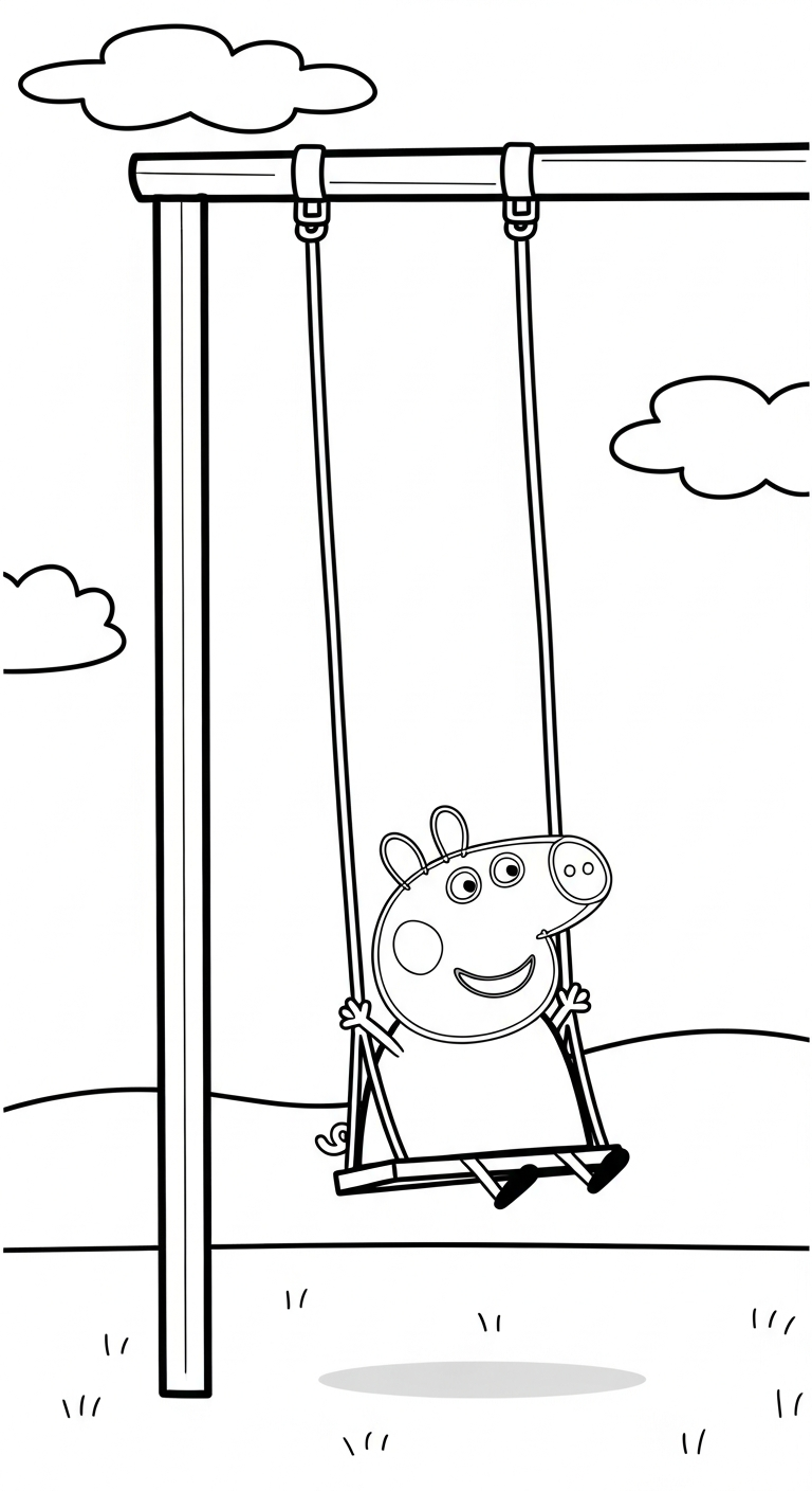 tải tranh tô màu heo Peppa cho bé 3 tuổi