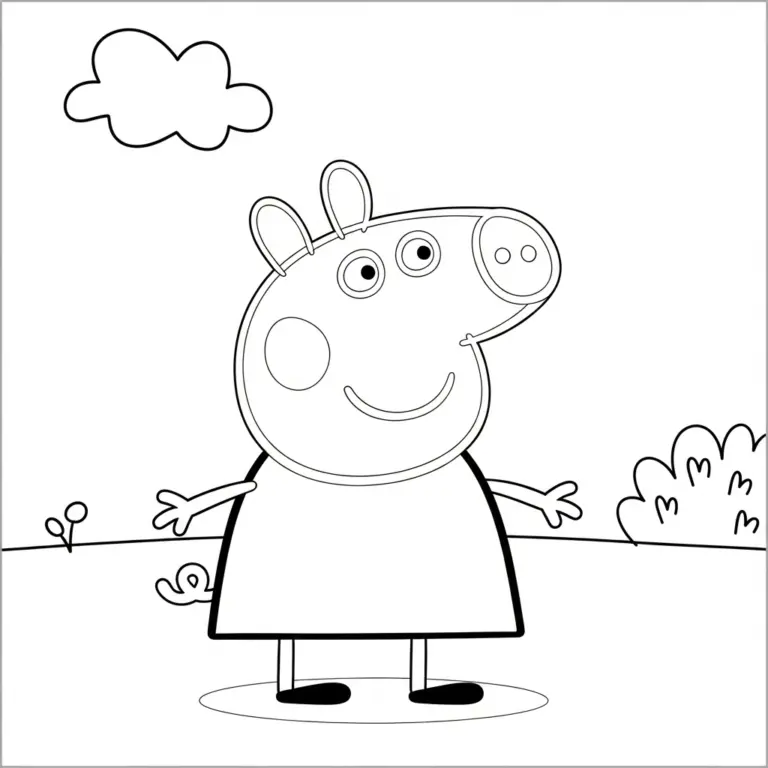 Tranh tô màu Heo Peppa