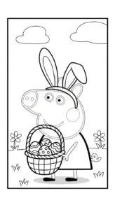 tranh tô màu heo Peppa cho bé 8 tuổi
