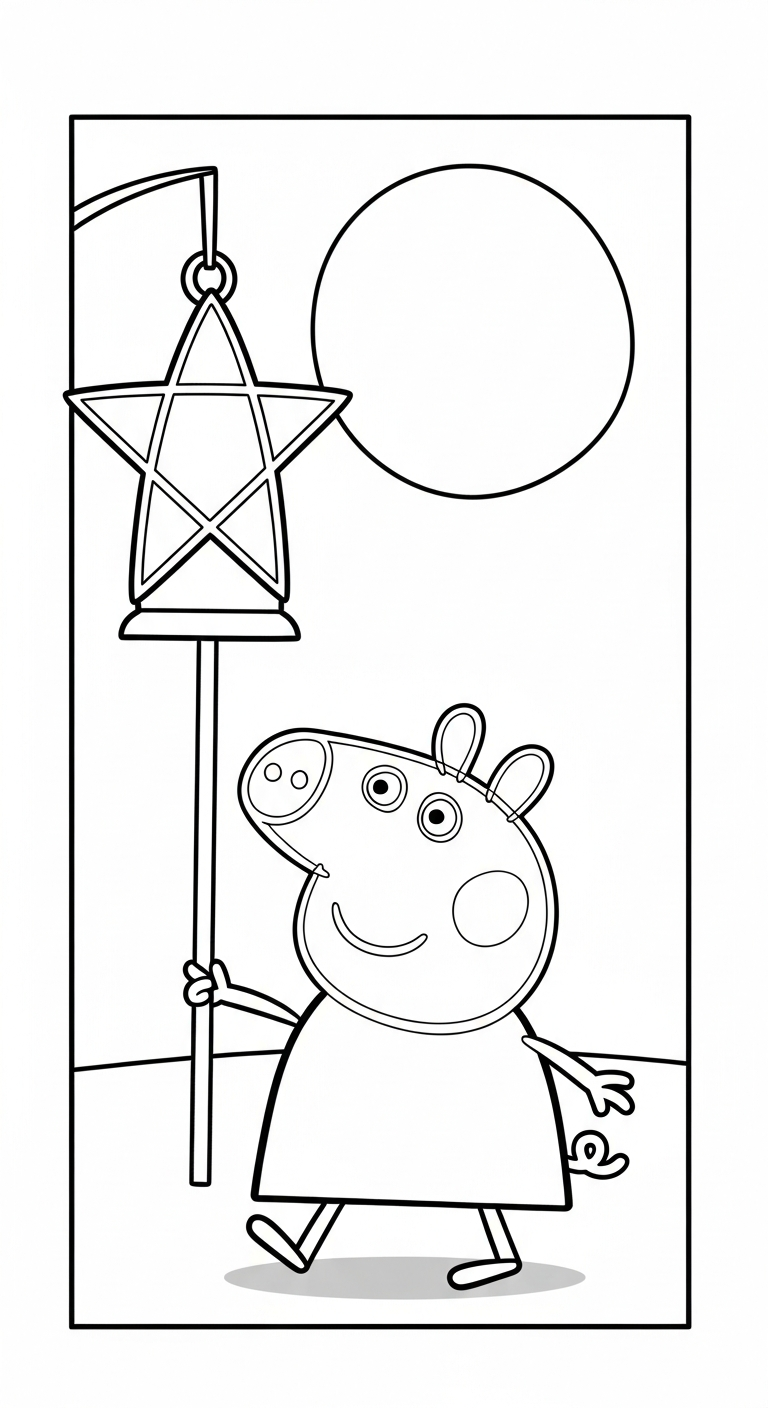 hình tô màu heo Peppa tập tô