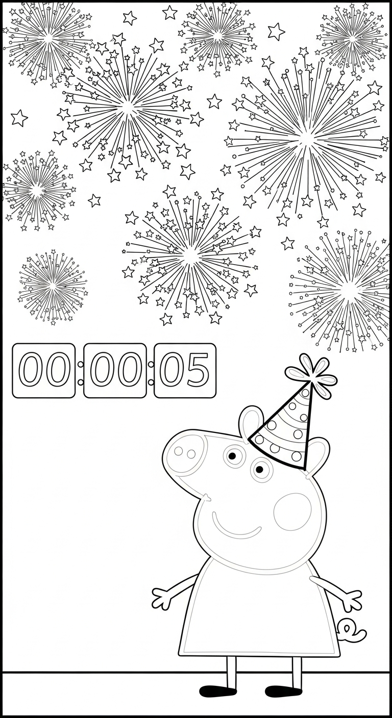 tải tranh tô màu heo Peppa cho bé miễn phí