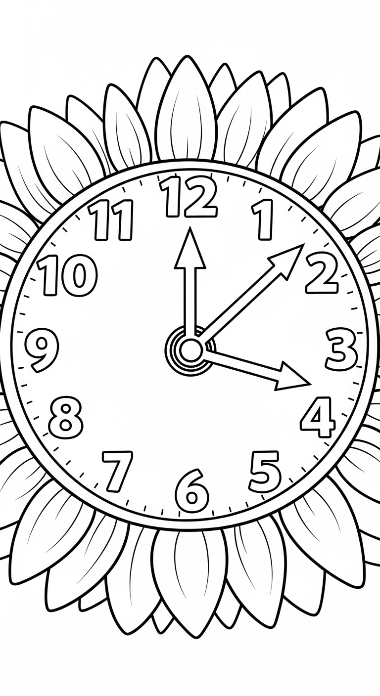 in tranh tô màu hoa hướng dương miễn phí