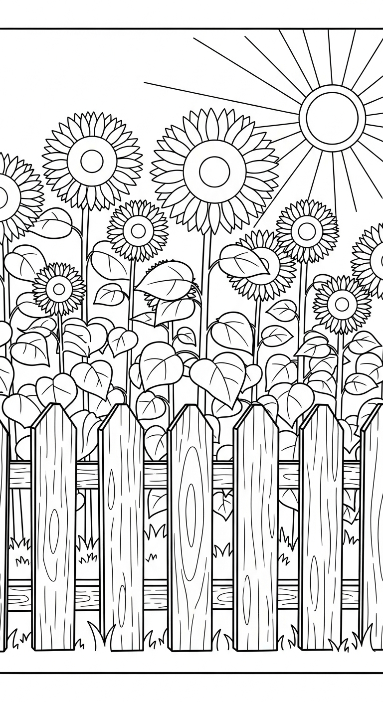 tải tranh tô màu hoa hướng dương cho bé 3 tuổi